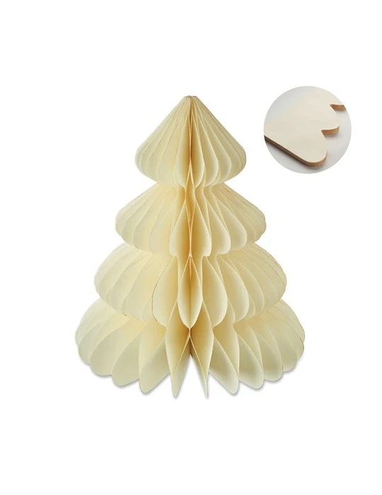 HARMOBIG Décoration de Noël en papier Matières : papier recyclé Couleurs : beige