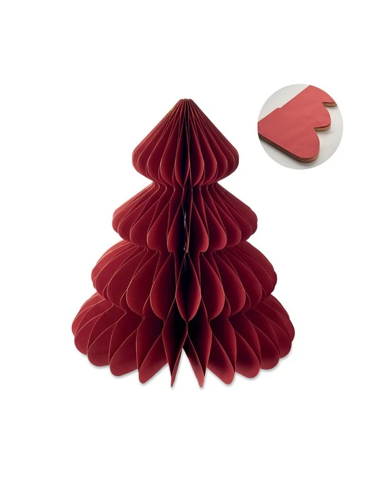 HARMOBIG Décoration de Noël en papier Matières : papier recyclé Couleurs : rouge cadeau entreprise pas cher