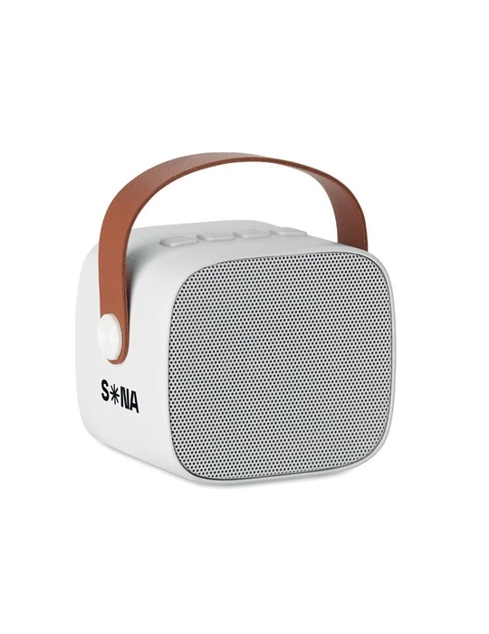 KARASETA Enceinte sans fil 5W Couleurs : blanc marquage laser ultra précis