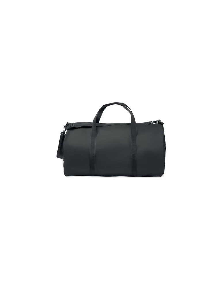 BANGKOK Sac de sport en 600D RPET Couleurs : noir marquage laser ultra précis