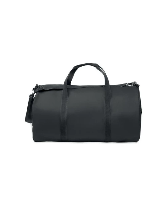 BANGKOK Sac de sport en 600D RPET Couleurs : noir marquage laser ultra précis