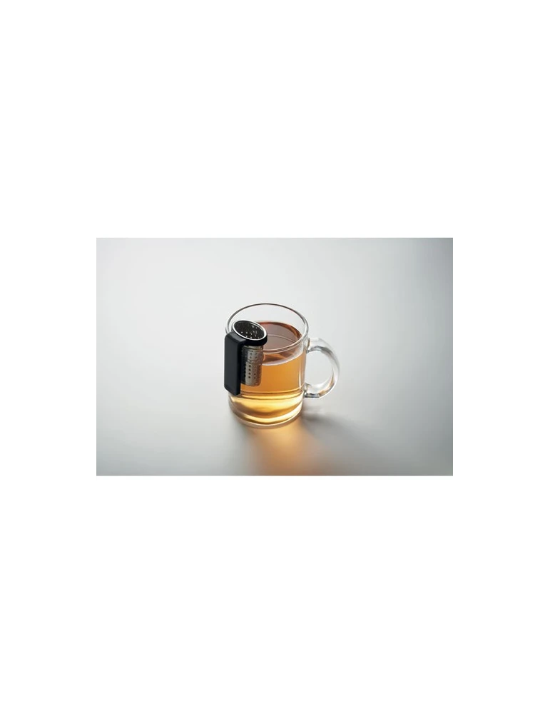 KALMAR Infuseur à thé avec crochet Couleurs : noir objet promotionnel éco-responsable