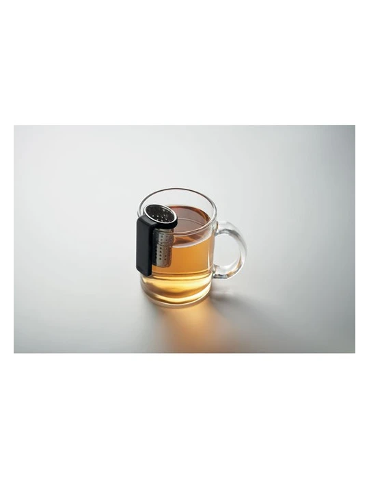 KALMAR Infuseur à thé avec crochet Couleurs : noir objet promotionnel éco-responsable