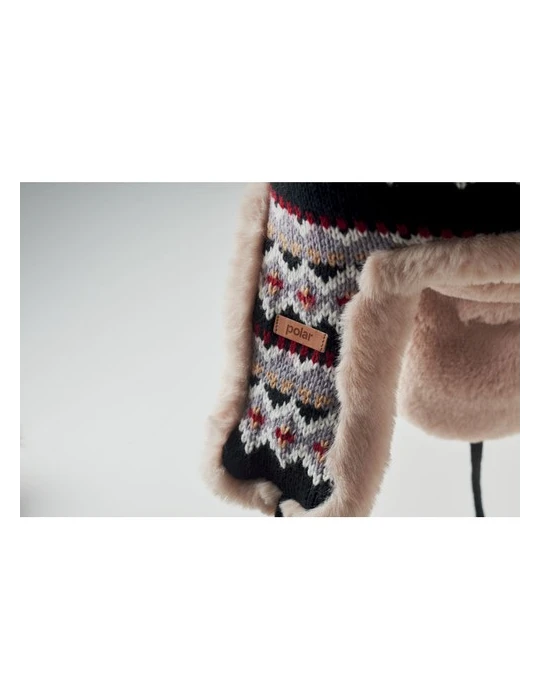 YULONG Bonnet avec caches-oreilles Matières : acrylique Couleurs : noir marquage laser ultra précis