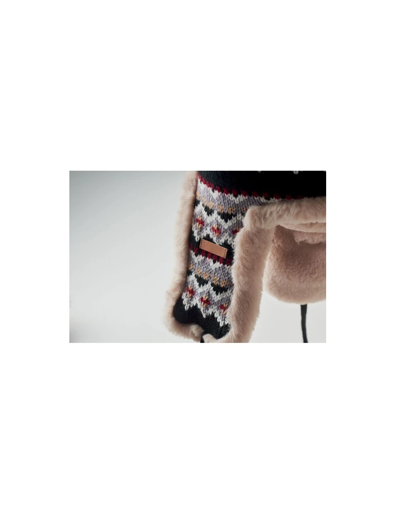 YULONG Bonnet avec caches-oreilles Matières : acrylique Couleurs : noir cadeau affaires élégant