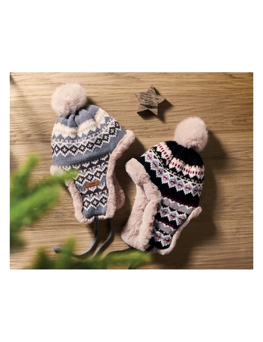 YULONG Bonnet avec caches-oreilles Matières : acrylique Couleurs : gris personnalisation rapide en France