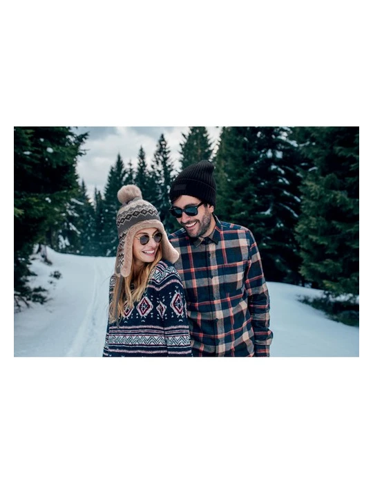 YULONG Bonnet avec caches-oreilles Matières : acrylique Couleurs : gris goodies personnalisé en stock