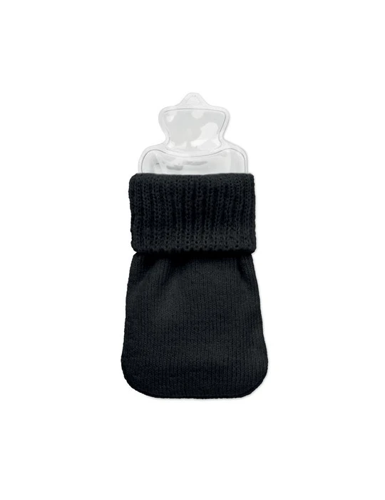WARMMUFF Chaufferette polyester tricot Matières : PET Couleurs : noir objet promotionnel éco-responsable