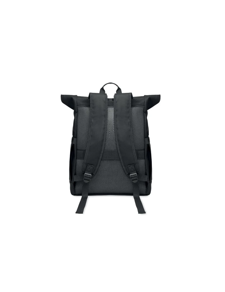 BANGKOK ROLL Sac à dos pour portable 600D Couleurs : noir objet promotionnel éco-responsable