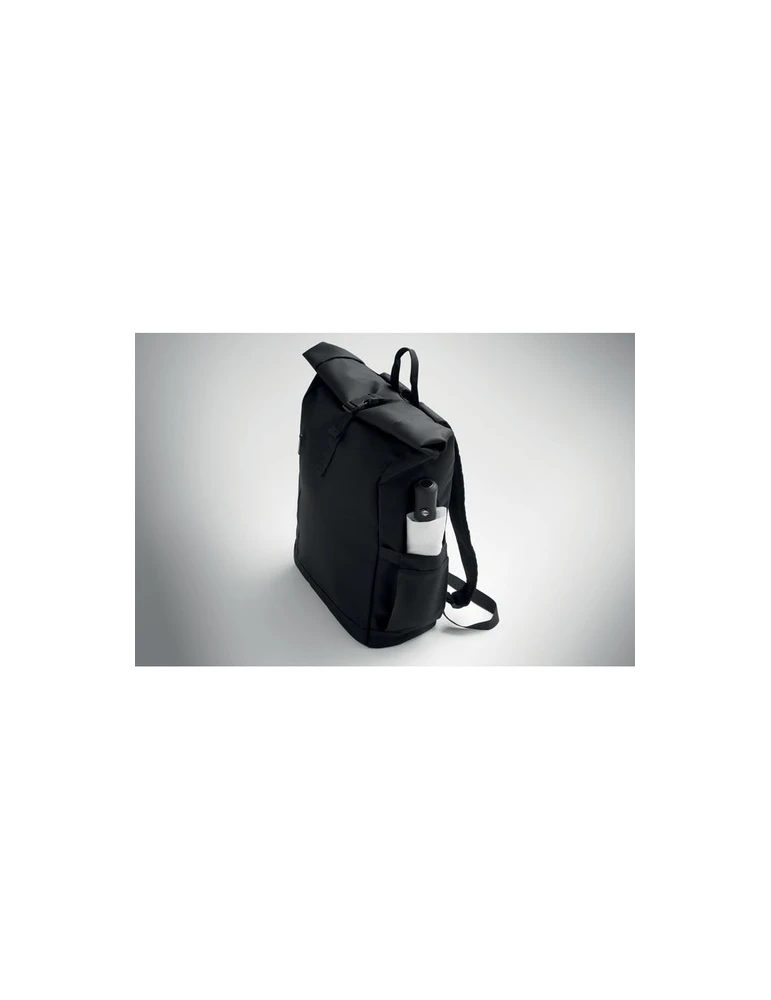 BANGKOK ROLL Sac à dos pour portable 600D Couleurs : noir marquage couleur éclatante