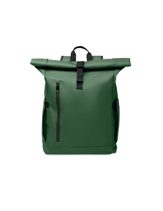 BANGKOK ROLL Sac à dos pour portable 600D Couleurs : vert foncé objet publicitaire robuste