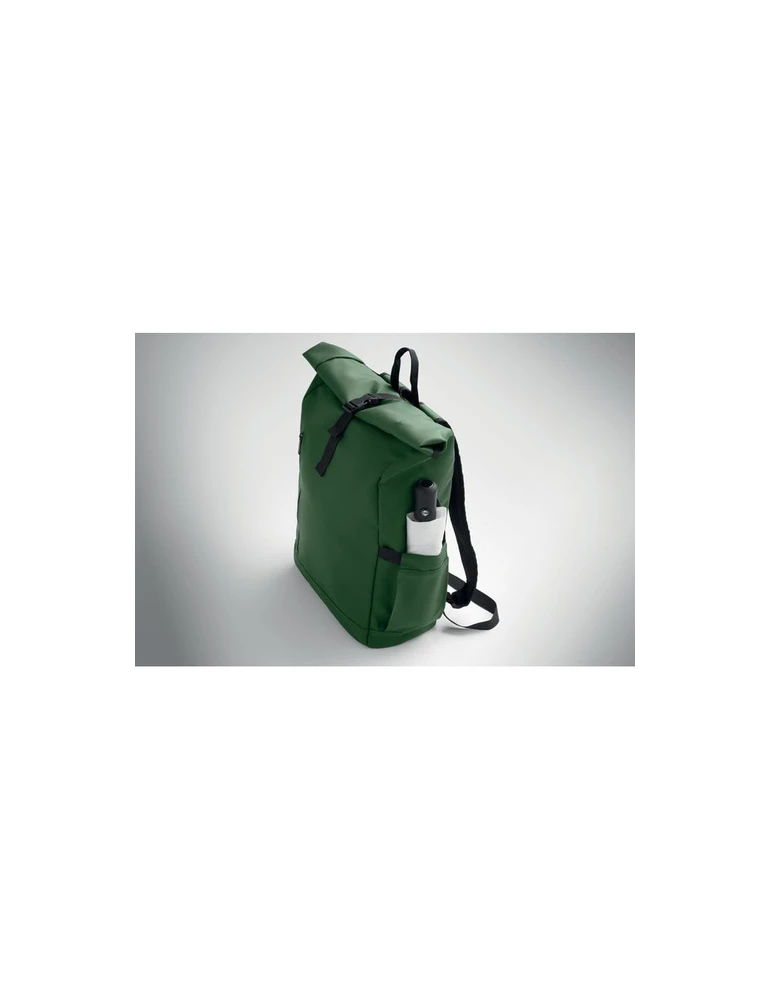 BANGKOK ROLL Sac à dos pour portable 600D Couleurs : vert foncé personnalisable avec votre logo