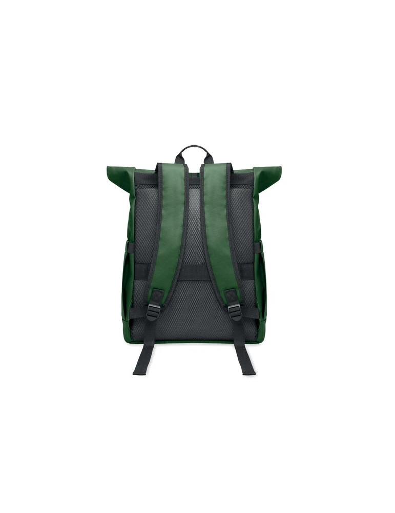 BANGKOK ROLL Sac à dos pour portable 600D Couleurs : vert foncé objet promotionnel éco-responsable