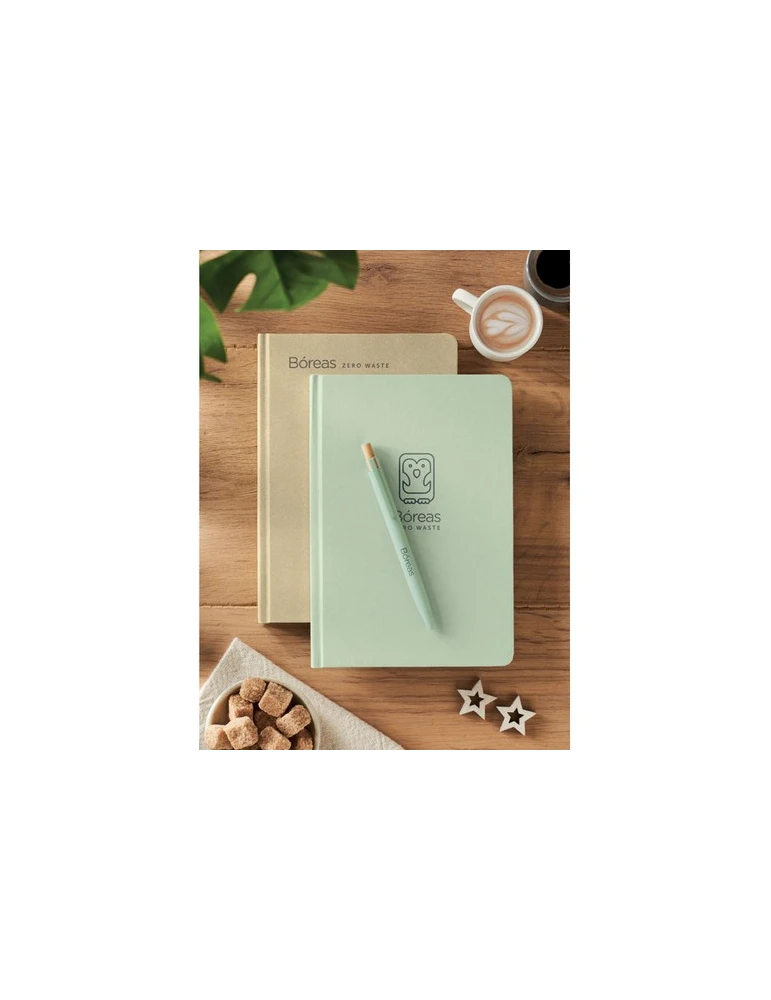 SUGAR Carnet A5 en PLA Couleurs : vert menthe impression logo haute qualité