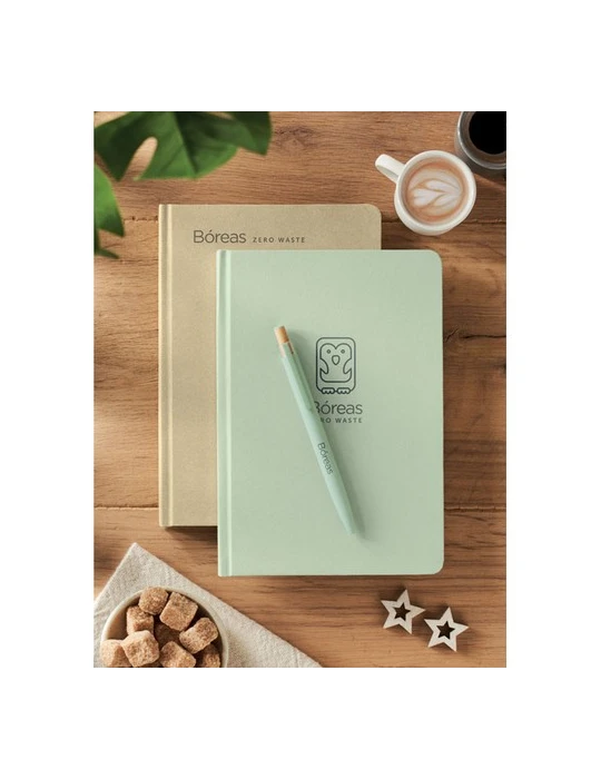 SUGAR Carnet A5 en PLA Couleurs : vert menthe impression logo haute qualité