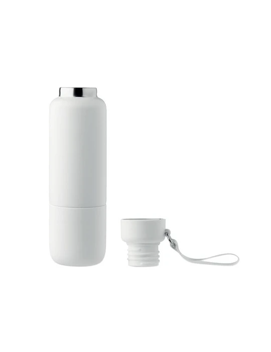 NOEKA Bouteille double paroi 500ml Couleurs : blanc objet promo petit budget
