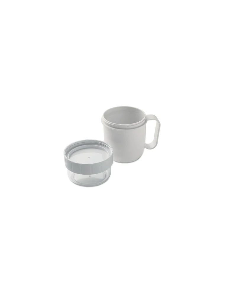 CUP ON GO Gobelet en PP 450 ml Couleurs : blanc cadeau entreprise pas cher