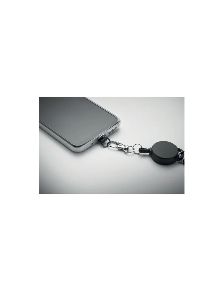 RETRO Support téléphone rétractable Matières : ABS Couleurs : noir goodies publicitaire événementiel