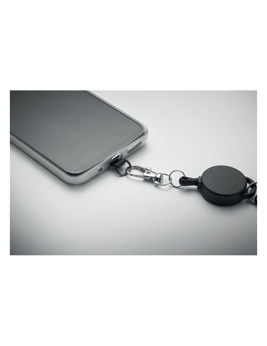 RETRO Support téléphone rétractable Matières : ABS Couleurs : noir goodies publicitaire événementiel