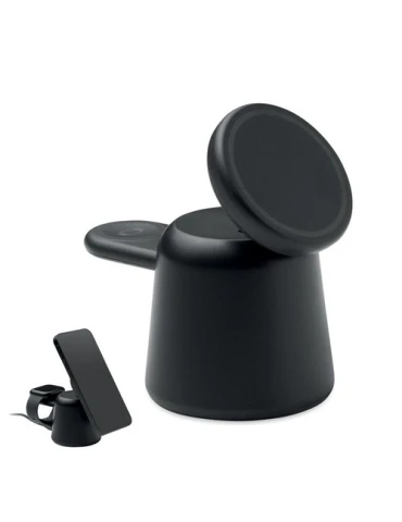 SIMPA Chargeur sans fil 3 en 1 15W Matières : ABS Couleurs : noir