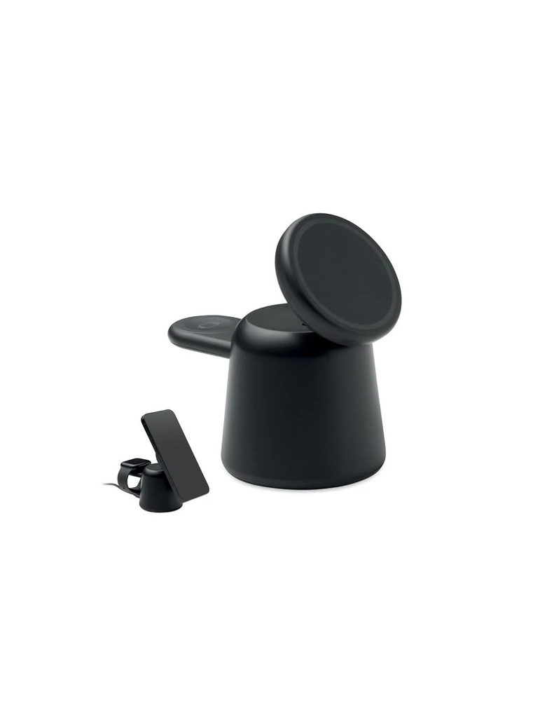 SIMPA Chargeur sans fil 3 en 1 15W Matières : ABS Couleurs : noir