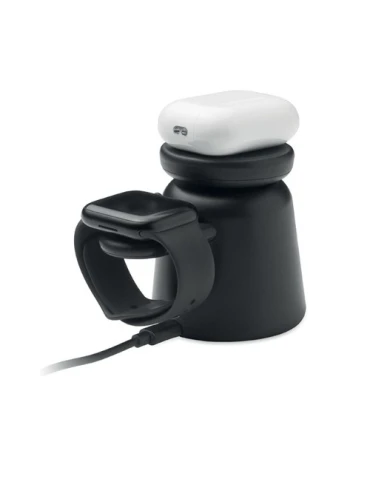 SIMPA Chargeur sans fil 3 en 1 15W Matières : ABS Couleurs : noir 2