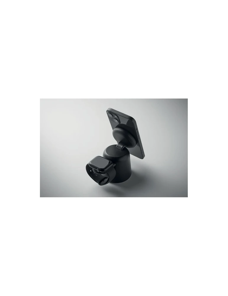 SIMPA Chargeur sans fil 3 en 1 15W Matières : ABS Couleurs : noir impression haute définition