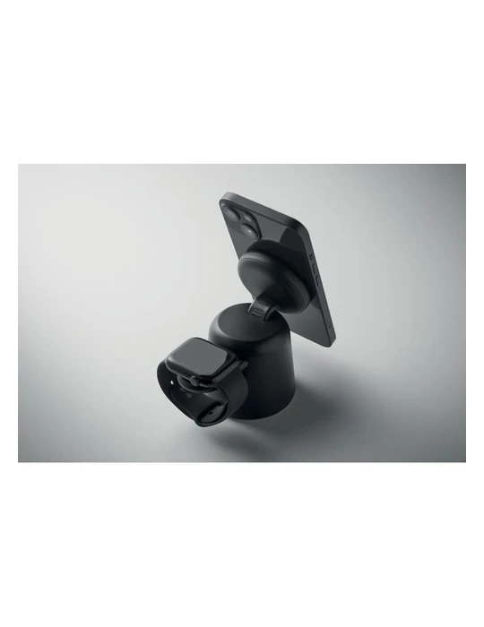 SIMPA Chargeur sans fil 3 en 1 15W Matières : ABS Couleurs : noir impression haute définition