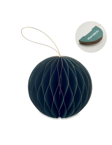 HARMOBAUBLE Porte-boules de Noël pliable Matières : papier recyclé Couleurs : vert