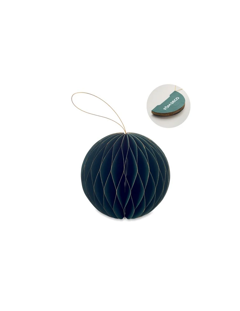 HARMOBAUBLE Porte-boules de Noël pliable Matières : papier recyclé Couleurs : vert