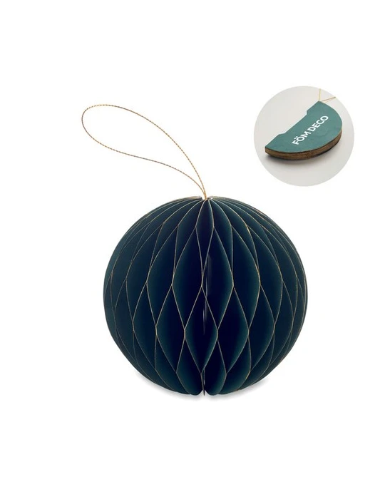 HARMOBAUBLE Porte-boules de Noël pliable Matières : papier recyclé Couleurs : vert