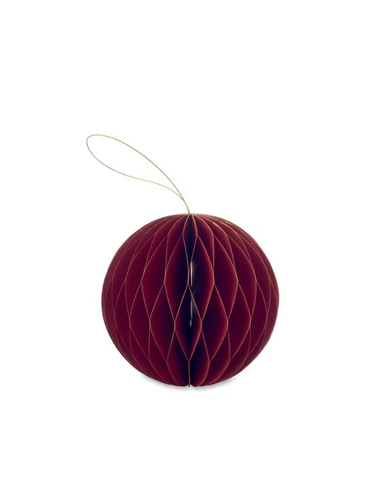 HARMOBAUBLE Porte-boules de Noël pliable Matières : papier recyclé Couleurs : rouge cadeau collaborateur premium
