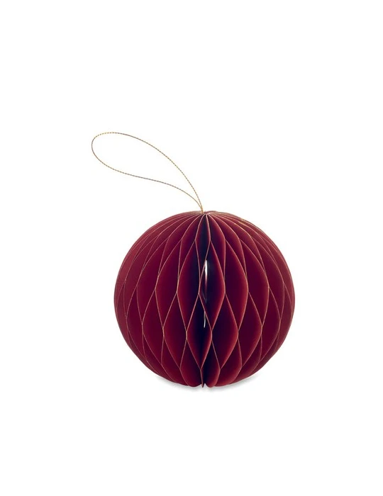 HARMOBAUBLE Porte-boules de Noël pliable Matières : papier recyclé Couleurs : rouge marquage couleur éclatante