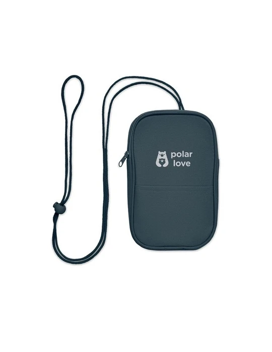 KOROVIN POUCH Pochette de voyage RPET Couleurs : bleu goodies entreprise design