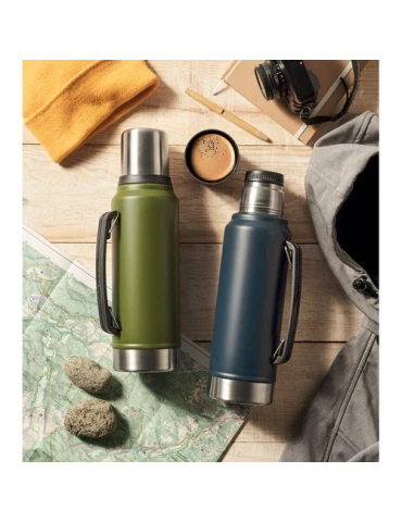 NYIMA Bouteille à double paroi 1L Couleurs : vert foncé 2