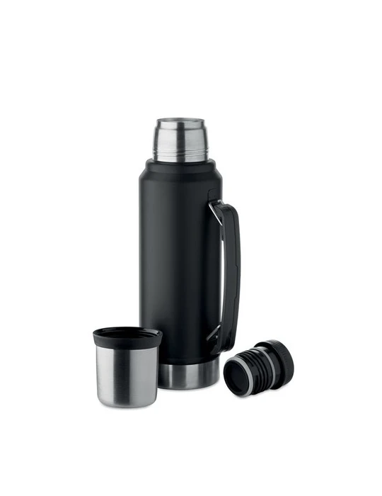 NYIMA Bouteille à double paroi 1L Couleurs : noir objet promo petit budget