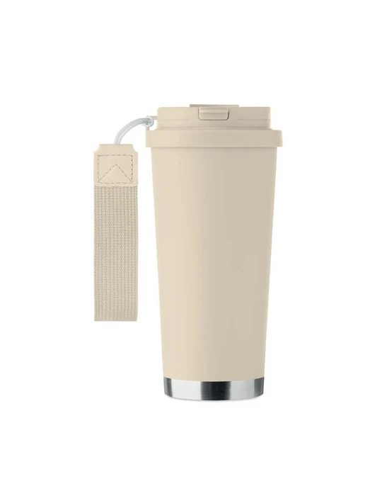 TOPAZ LARGE Gobelet double paroi 500ml Couleurs : beige objet promotionnel éco-responsable
