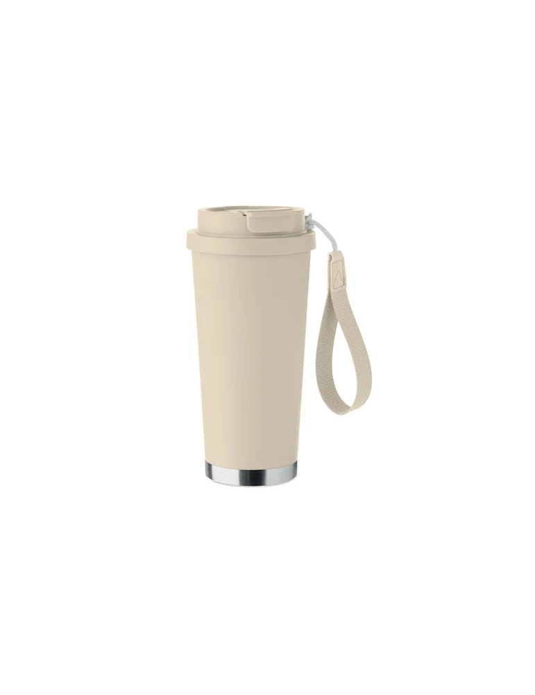 TOPAZ LARGE Gobelet double paroi 500ml Couleurs : beige objet publicitaire robuste