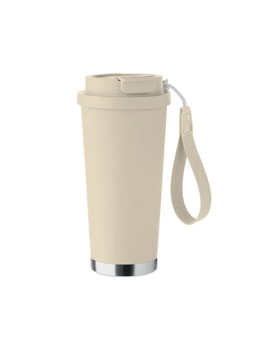 TOPAZ LARGE Gobelet double paroi 500ml Couleurs : beige objet publicitaire robuste