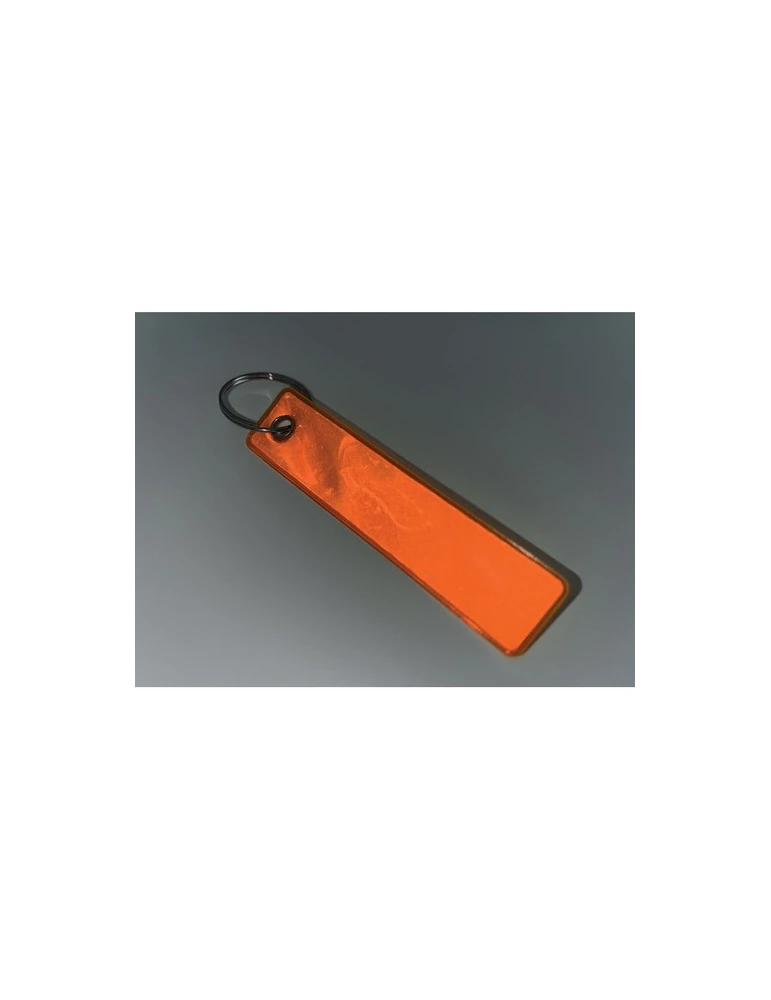 KEYFLECT Porte-clés réfléchissant PVC Couleurs : orange fluo cadeau entreprise pas cher