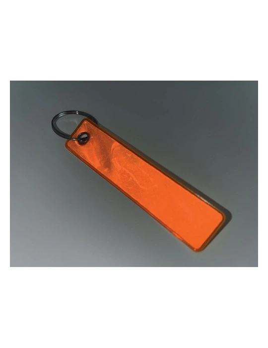 KEYFLECT Porte-clés réfléchissant PVC Couleurs : orange fluo cadeau entreprise pas cher