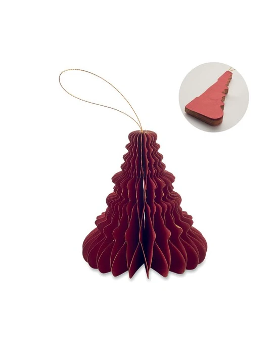 HARMOTREE Suspension pour sapin de Noël Matières : papier recyclé Couleurs : rouge