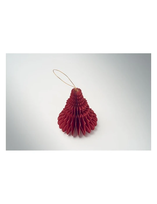 HARMOTREE Suspension pour sapin de Noël Matières : papier recyclé Couleurs : rouge goodies personnalisé en stock