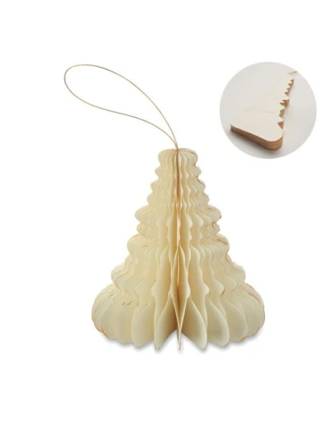 HARMOTREE Suspension pour sapin de Noël Matières : papier recyclé Couleurs : rouge 2