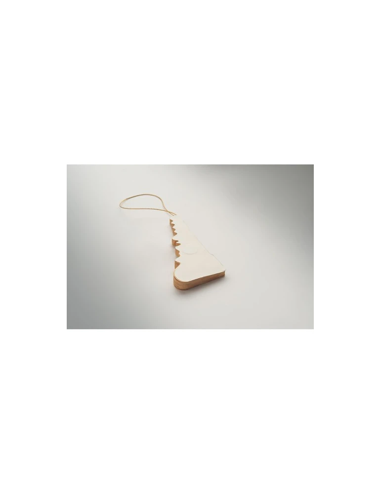 HARMOTREE Suspension pour sapin de Noël Matières : papier recyclé Couleurs : beige objet promotionnel éco-responsable