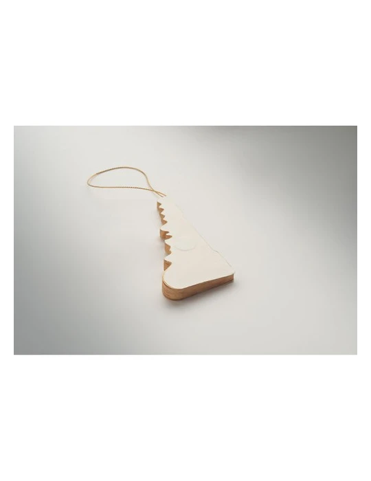 HARMOTREE Suspension pour sapin de Noël Matières : papier recyclé Couleurs : beige objet promotionnel éco-responsable