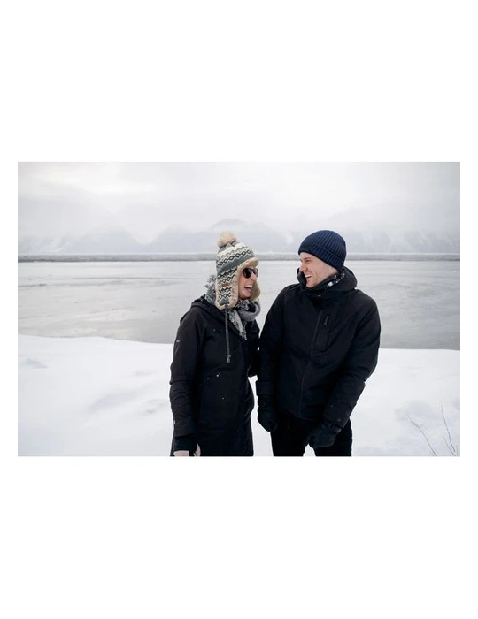 ANVIK Bonnet tricoté avec revers Matières : acrylique Couleurs : bleu goodies publicitaire événementiel