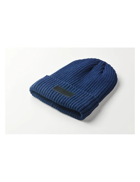 ANVIK Bonnet tricoté avec revers Matières : acrylique Couleurs : bleu cadeau collaborateur premium