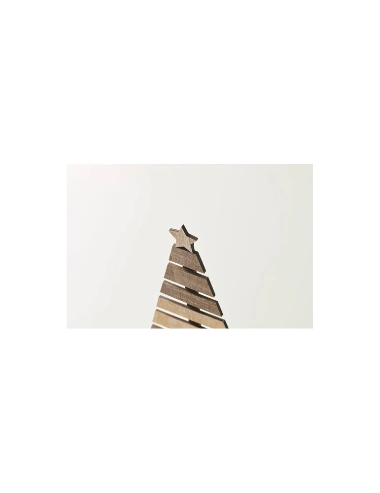 PUINEN Sapin de Noël en bois Couleurs : bois marquage laser ultra précis