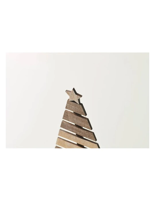 PUINEN Sapin de Noël en bois Couleurs : bois marquage laser ultra précis